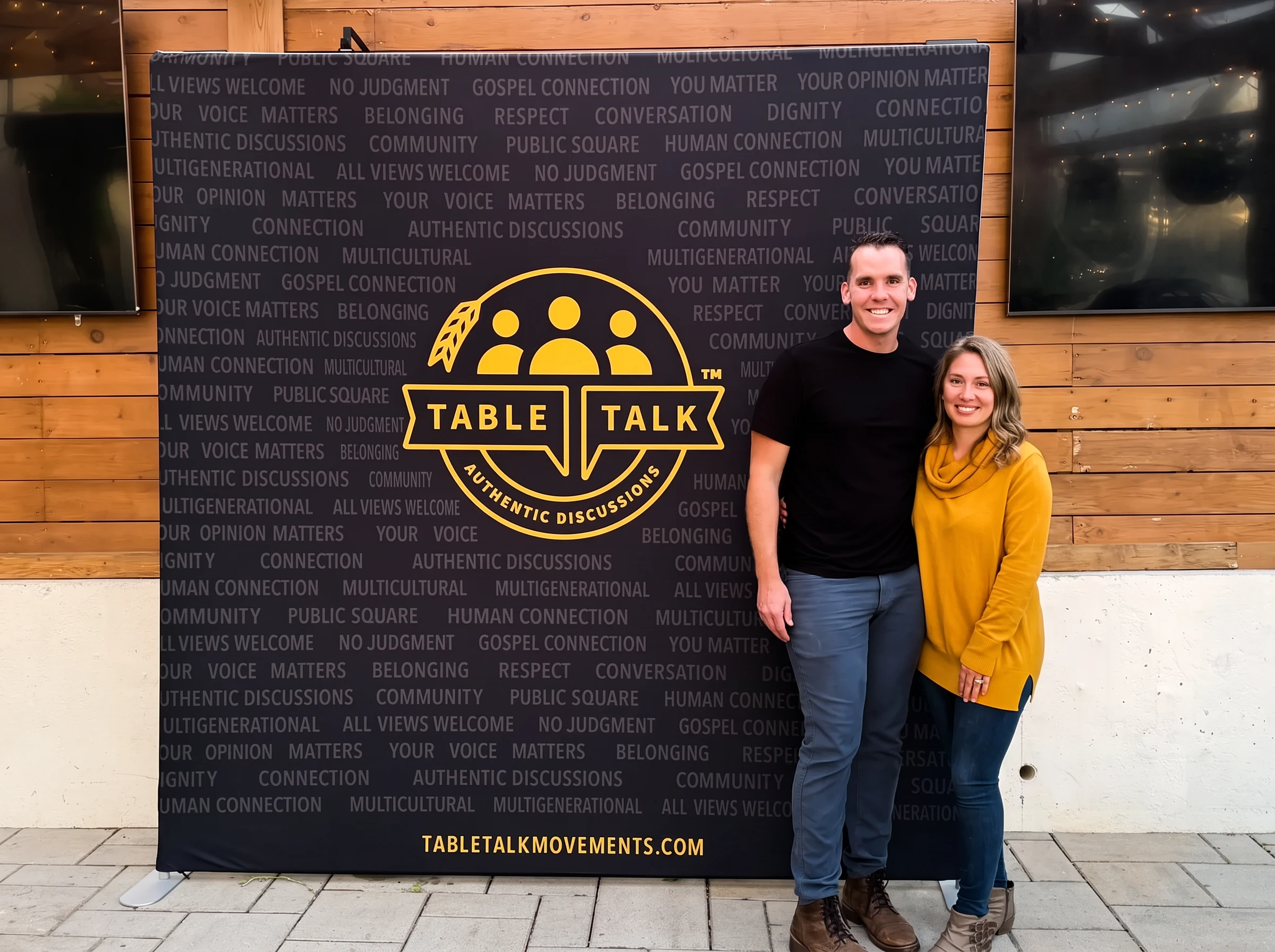 Nate and Virginia Sims at a Table Talk event